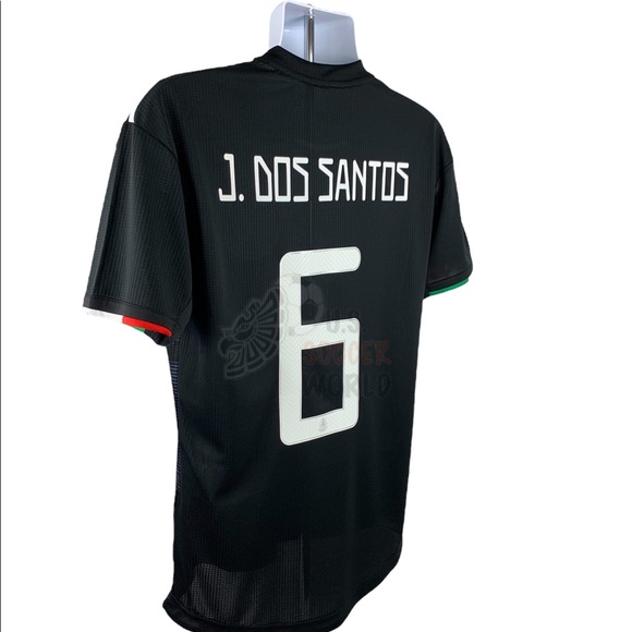 Jonathan dos Santos #6 Mexico Home Authentic Mens Soccer Jersey World Cup - Picture 8 of 11